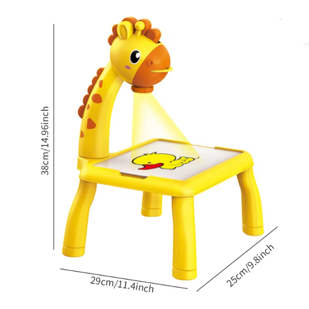 LED Projector Kids, Painting Board, Toys Art Painting, Table Desk Educational And  Learning Toy