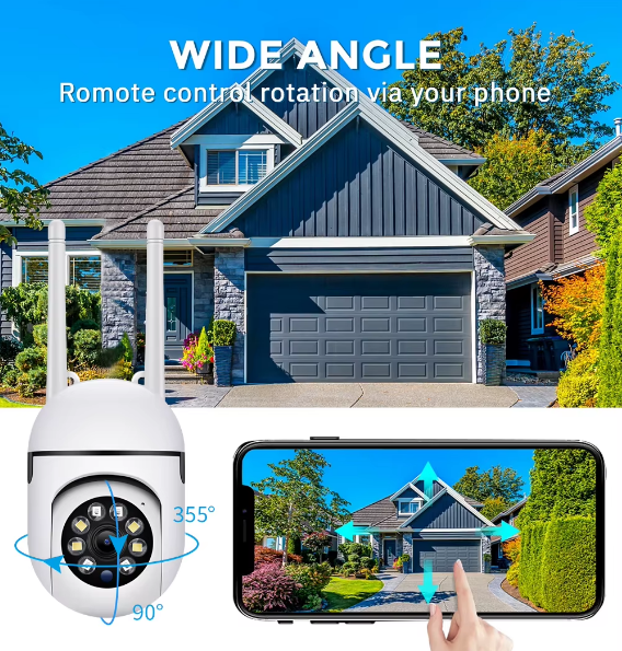 HD Smart Security Camera , WiFi 1080P HD Excellent Version indoor outdoor 360 Degree Wireless Camera