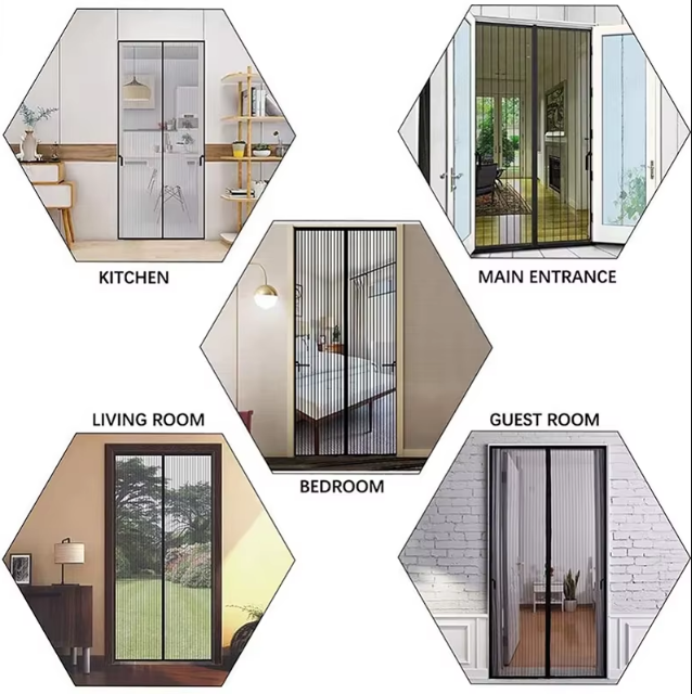 Magnetic Mesh Curtain for Summer, Anti-mosquito Protection, Automatic Closing