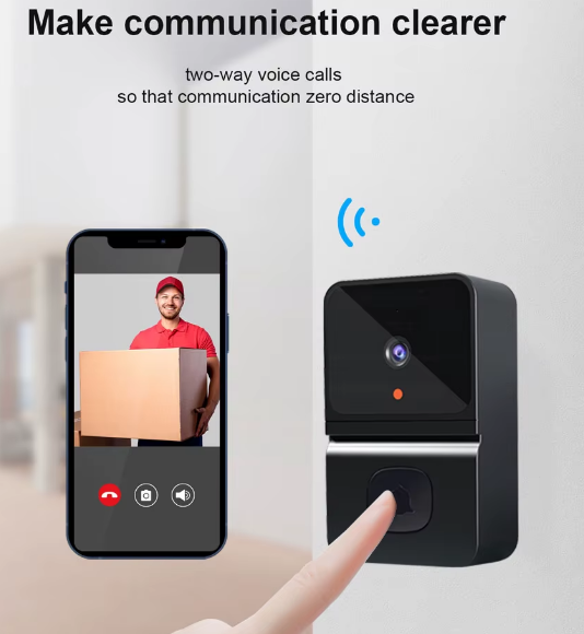 WiFi Smart Video Doorbell, Home Door Bell WiFi Intercom for Home